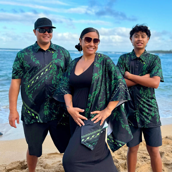 Born Hawaii Aloha Shirt MAILE ALOHA SHIRT GREEN