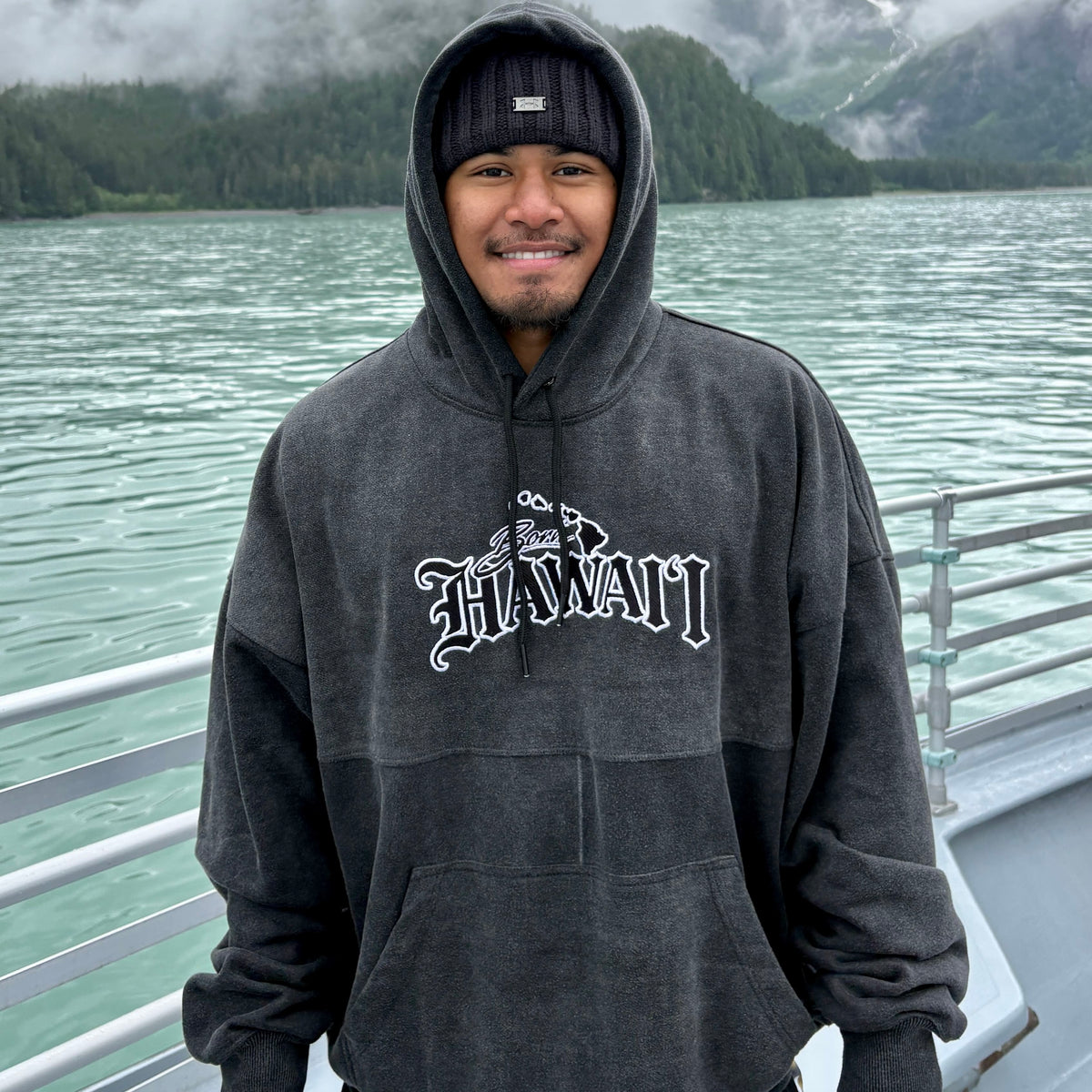 ACID WASH HOODIE GREY – Born Hawaii