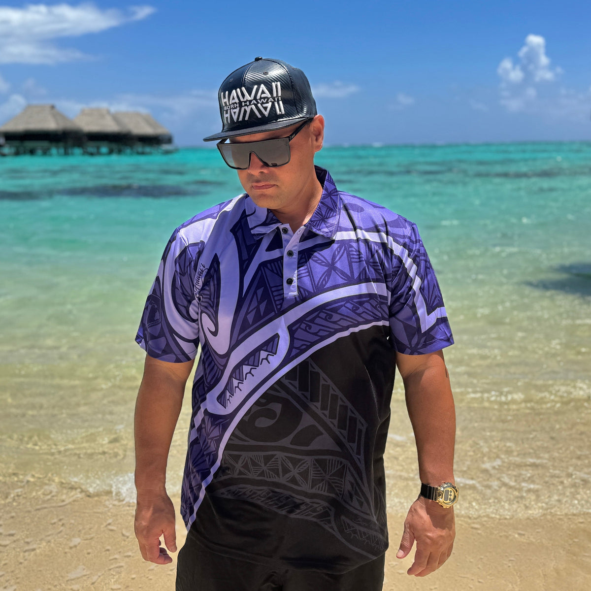 New Era【送料込】HAWAIIAN SHIRT WHITE/PURPLE KU IHE POLO PURPLE – Born Hawaii