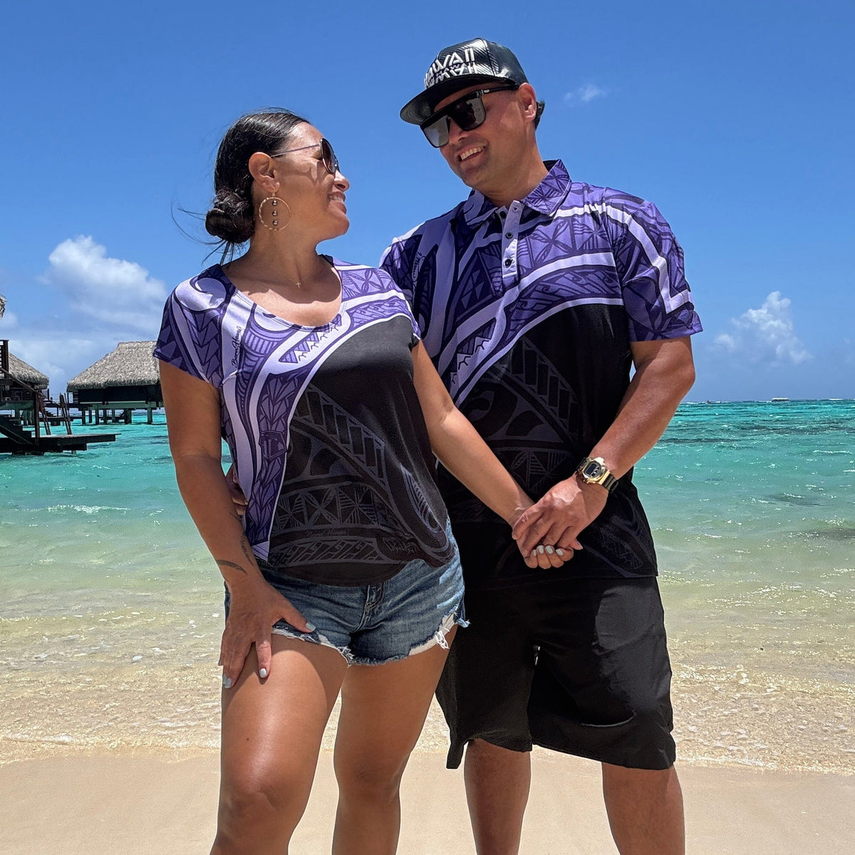 Tシャツ・カットソー New Era Hawaiian shirt purple KU IHE POLO PURPLE – Born Hawaii