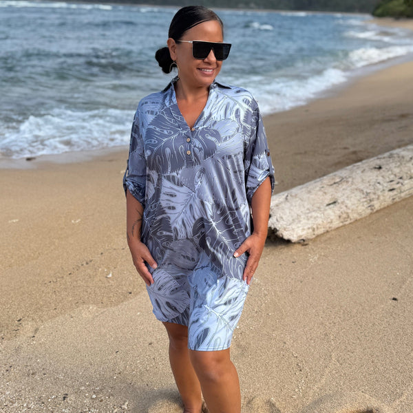 Born Hawaii Womens MINISTERA POLO DRESS GREY