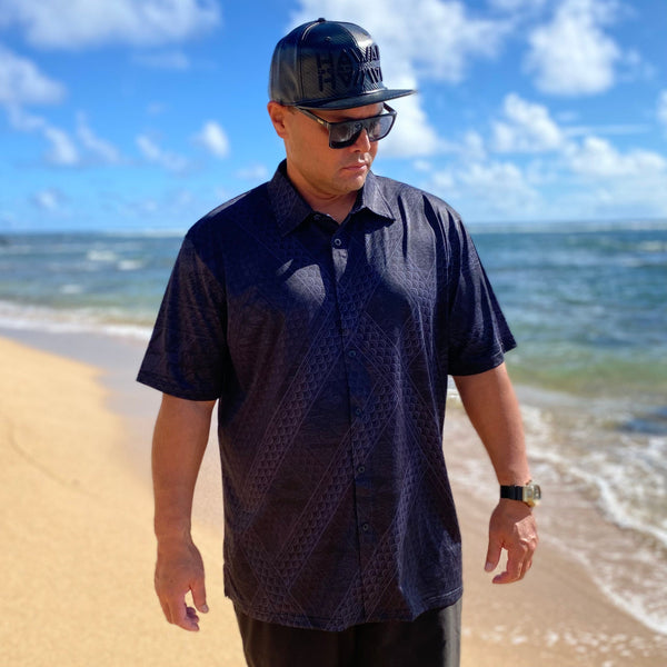 Born Hawaii Aloha Shirt TAPA ALOHA SHIRT BLACK