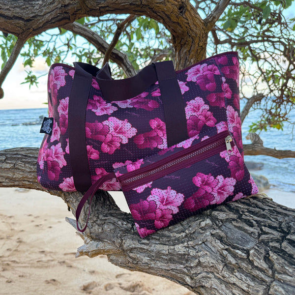 Born Hawaii Accessories HIBISCUS SHOULDER BAG WINE