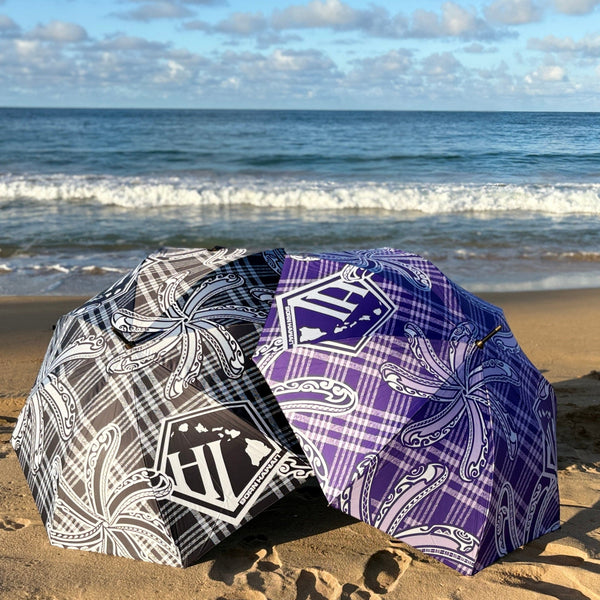 Born Hawaii Accessories PURPLE PALAKA TIARE UMBRELLA