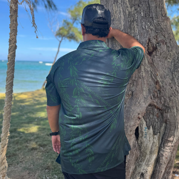 Born Hawaii Aloha Shirt MAILE ALOHA SHIRT GREEN