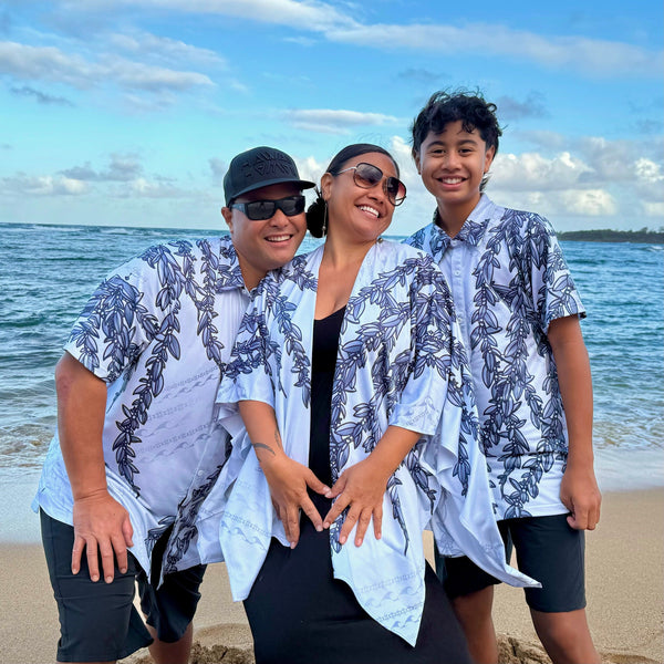 Born Hawaii Aloha Shirt MAILE ALOHA SHIRT GREY