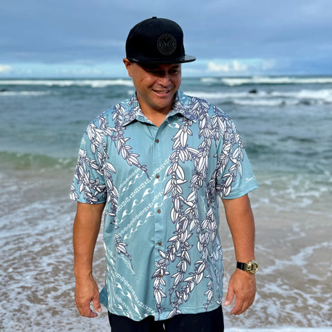 Born Hawaii Aloha Shirt MAILE ALOHA SHIRT PISTACHIO