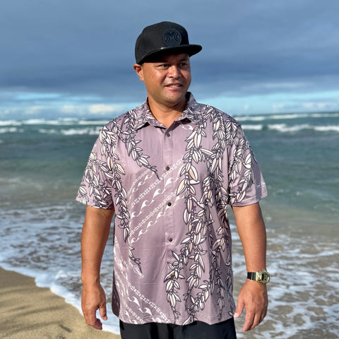 Born Hawaii Aloha Shirt MAILE ALOHA SHIRT SAND