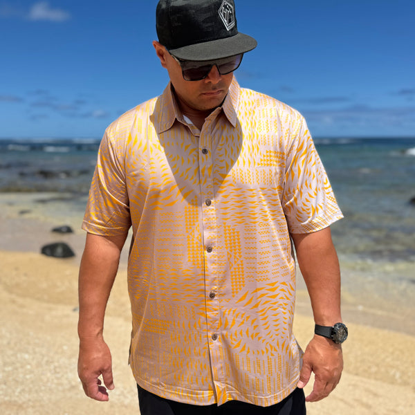 Born Hawaii Aloha Shirt MANA ALOHA SHIRT MUSTARD