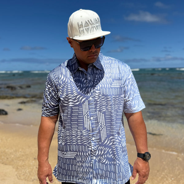 Born Hawaii Aloha Shirt MANA ALOHA SHIRT SILVER