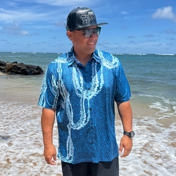 Born Hawaii Aloha Shirt NIIHAU ALOHA SHIRT TEAL