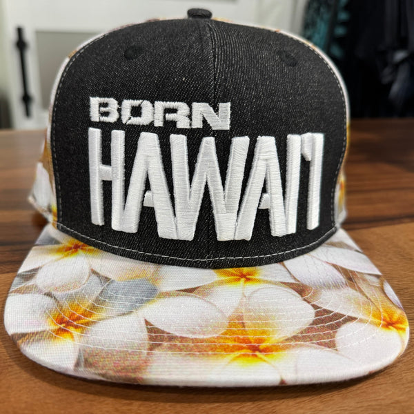 Born Hawaii Hat PLUMERIA DENIM SNAPBACK