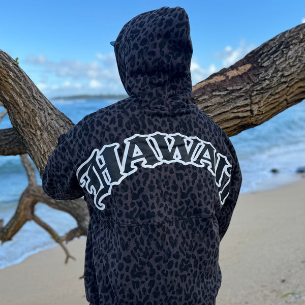 Born Hawaii Jacket CHEETAH HOODIE GREY