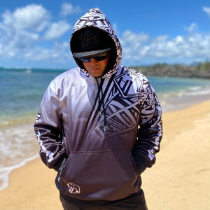 Born Hawaii Jacket FADED HOODIE GREY WHITE