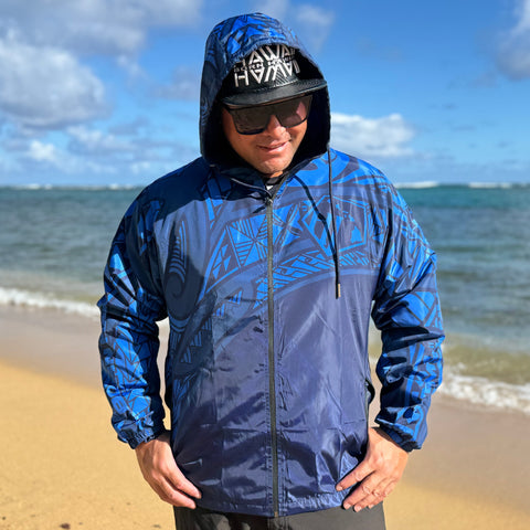 Born Hawaii Jacket KU IHE WINDBREAKER JACKET BLUE