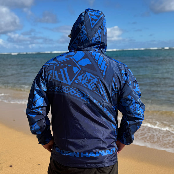 Born Hawaii Jacket KU IHE WINDBREAKER JACKET BLUE