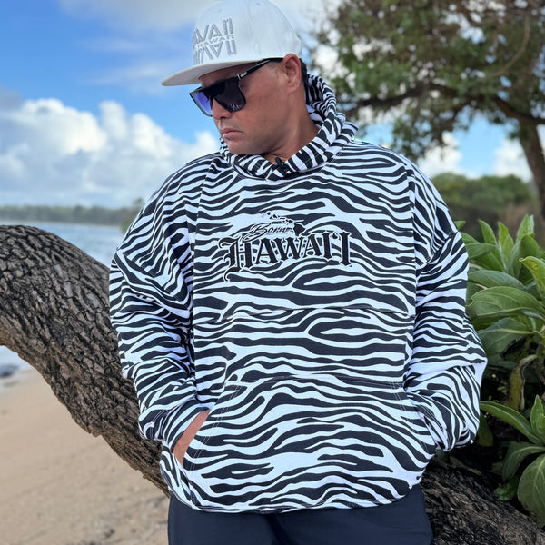 Born Hawaii Jacket TIGER HOODIE WHITE