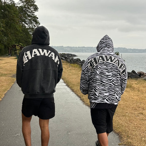Born Hawaii Jacket TIGER HOODIE WHITE