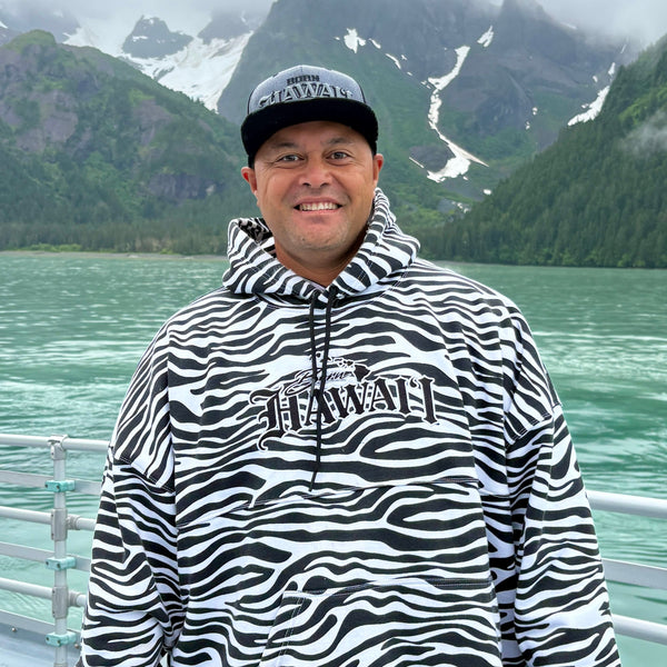 Born Hawaii Jacket TIGER HOODIE WHITE