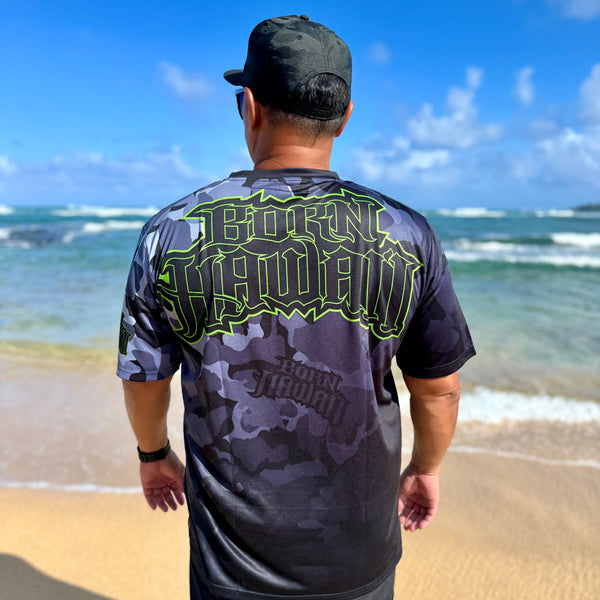 Born Hawaii Jersey GREEN GLO CAMO JERSEY