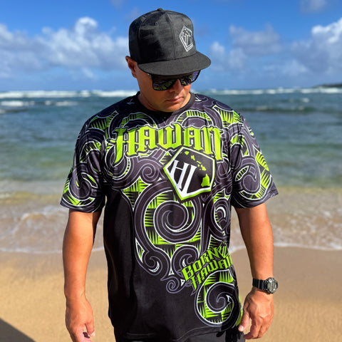 Born Hawaii Jersey GREEN KUPU JERSEY