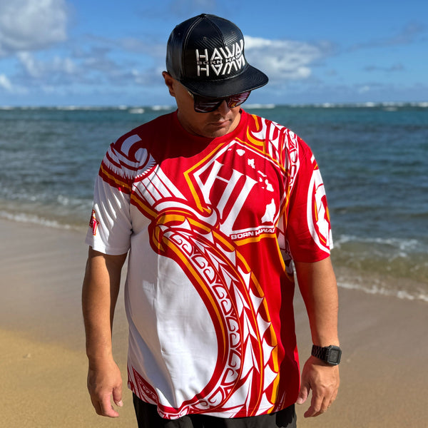 Born Hawaii Jersey HEE JERSEY RED YELLOW