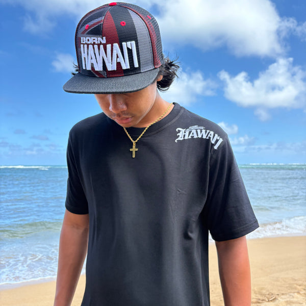 Born Hawaii Jersey HI FLAGGIN PREMIUM TEE