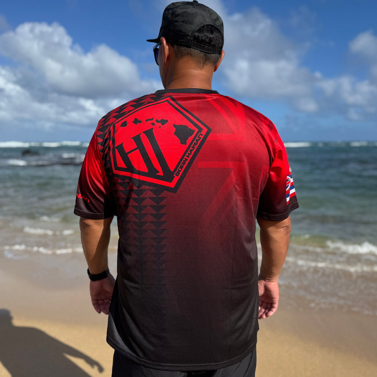 RED LAHUI JERSEY – Born Hawaii