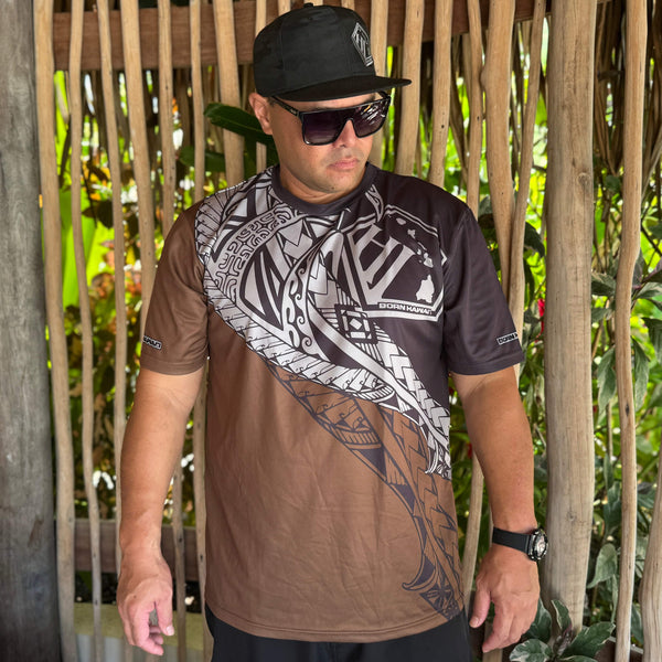 Born Hawaii Jersey SAVAGE JERSEY GREY BROWN