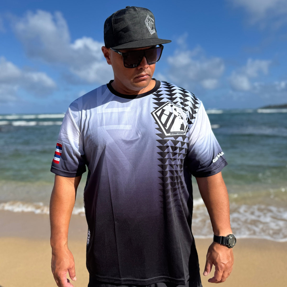 WHITE LAHUI JERSEY – Born Hawaii