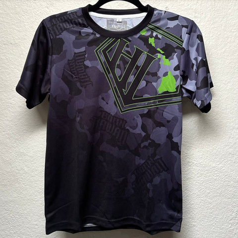 Born Hawaii KIDS YOUTH GREEN GLO CAMO JERSEY
