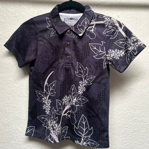 Born Hawaii KIDS YOUTH KUKUI ALOHA SHIRT BLACK