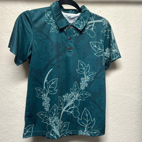 Born Hawaii KIDS YOUTH KUKUI ALOHA SHIRT TEAL