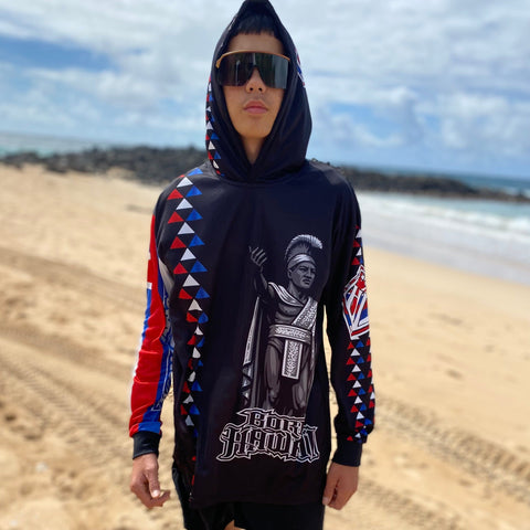 Born Hawaii Long Sleeve PRE-ORDER! ALII HOODED WARMUP HAWAII