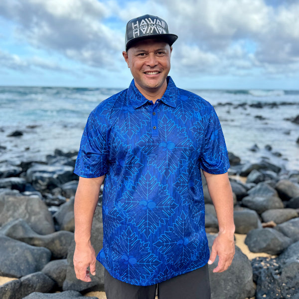 Born Hawaii Polo QUILTED POLO BLUE