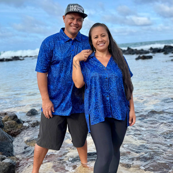 Born Hawaii Polo QUILTED POLO BLUE