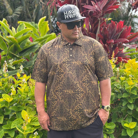 Born Hawaii Polo QUILTED POLO BROWN