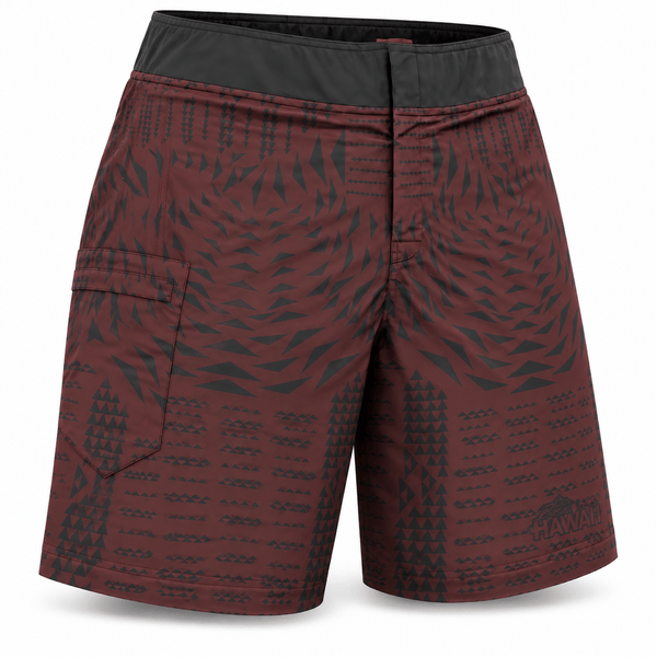 Born Hawaii Shorts MANA CHILLAXERS MAROON