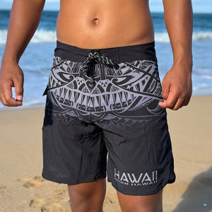 Born Hawaii Shorts POLY TAT BOARDSHORTS GREY FADE