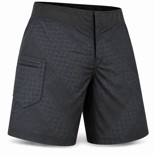 Born Hawaii Shorts TAPA CHILLAXERS BLACK