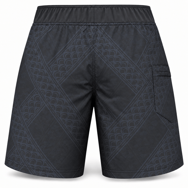 Born Hawaii Shorts TAPA CHILLAXERS BLACK