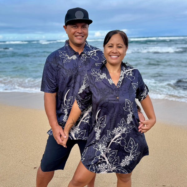Born Hawaii Womens KUKUI POLO DRESS BONE