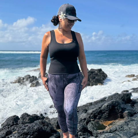 Born Hawaii Womens LAUAE LEGGING GREY