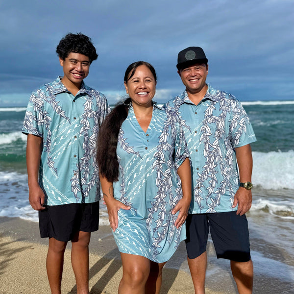 Born Hawaii Womens MAILE POLO DRESS PISTACHIO