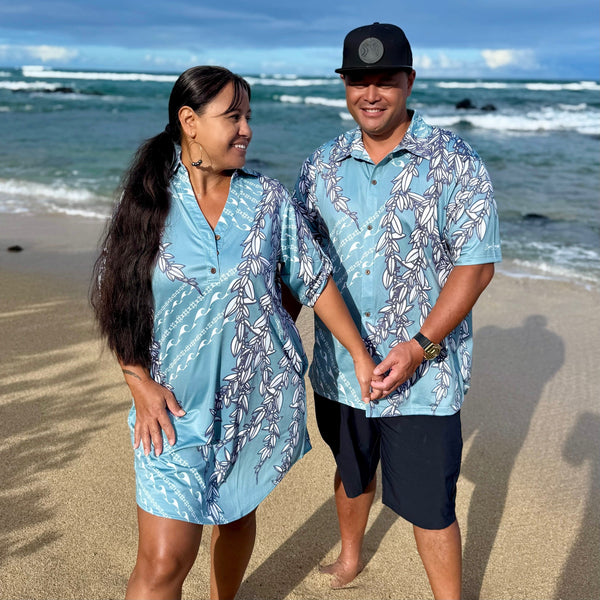 Born Hawaii Womens MAILE POLO DRESS PISTACHIO
