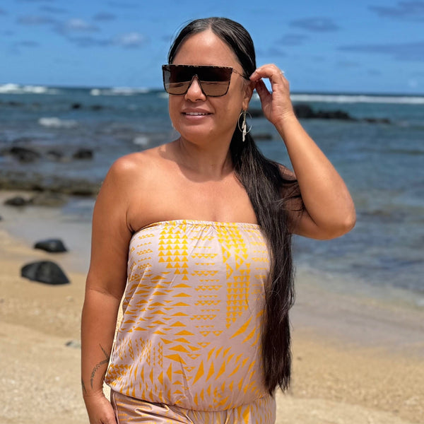 Born Hawaii Womens MANA PANTS MUSTARD