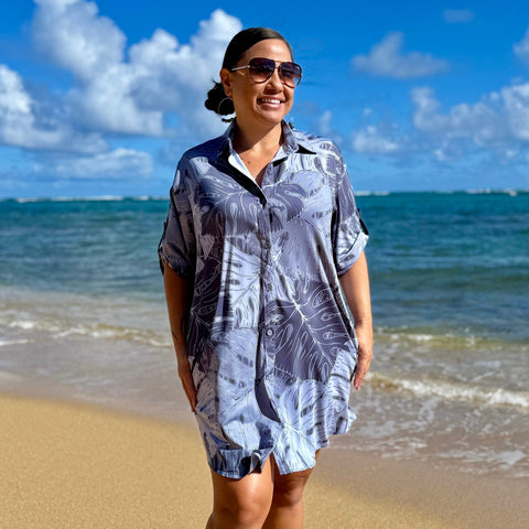 Born Hawaii Womens MINISTERA POLO DRESS GREY