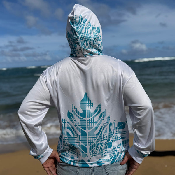 Born Hawaii Womens ULULAKA CROP HOODED WARMUP SEAFOAM