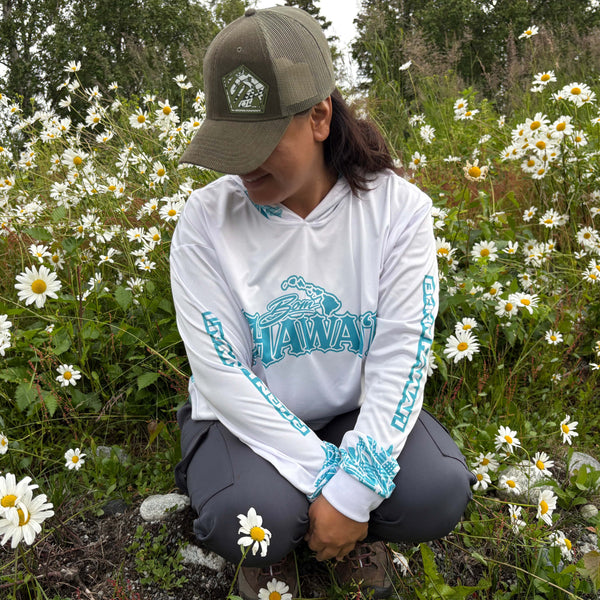 Born Hawaii Womens ULULAKA CROP HOODED WARMUP SEAFOAM