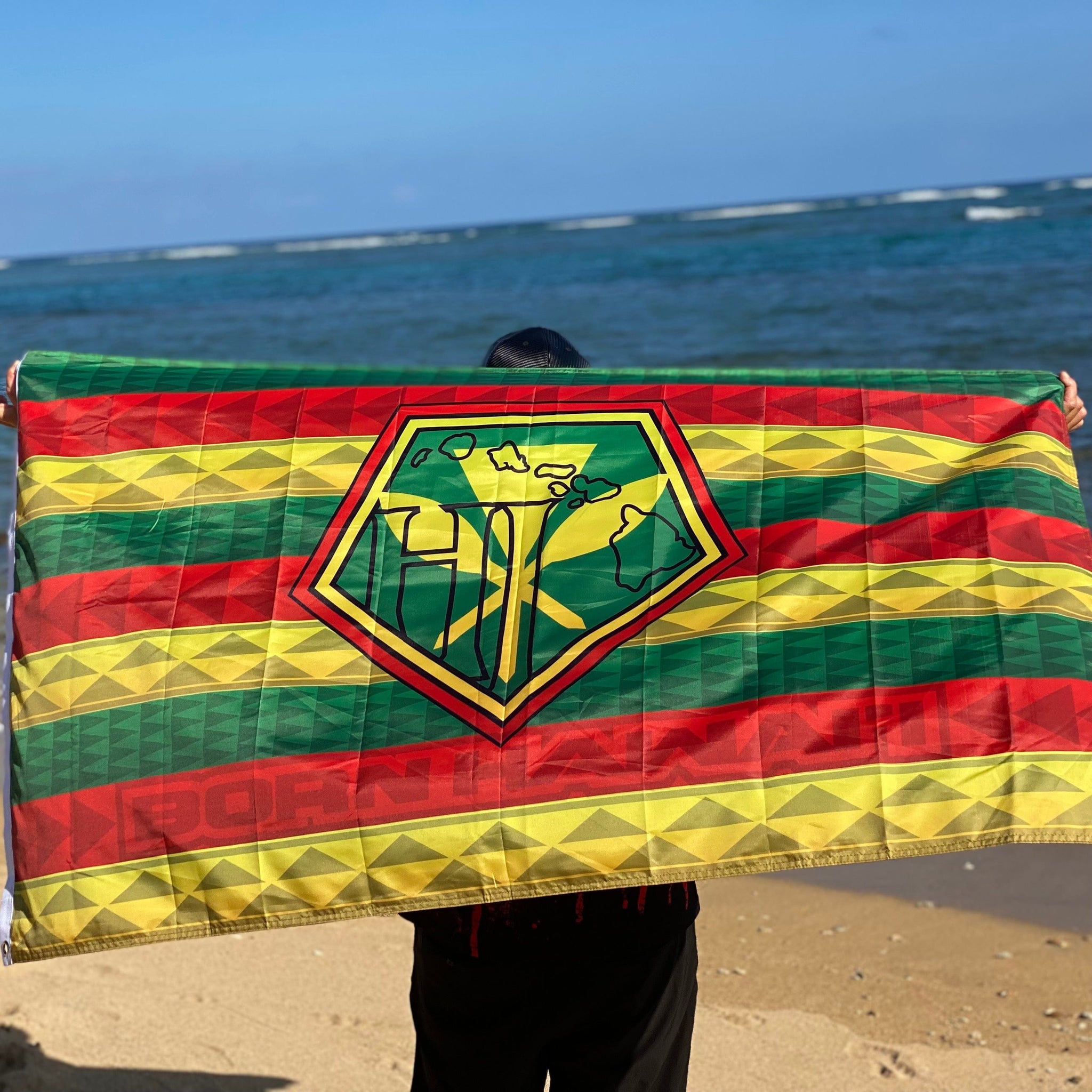 Born Hawaii Accessories KANAKA FLAG 3X5 DOUBLE SIDED